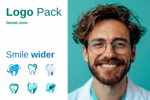 Пакет логотипов для компании Smile Wider
