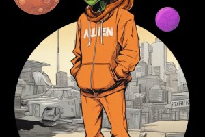 Арт пришельца для принта (грудь)