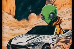 Арт пришельца для принта (спина)