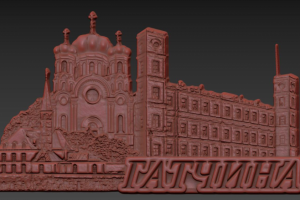3D Барельеф передняя часть