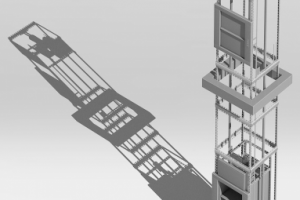 3д модель лифта