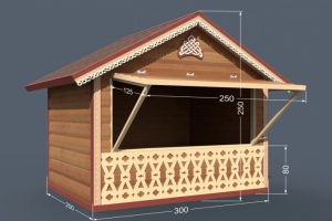 Проект ярмарка 3д + размеры на рендере