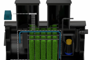 Септик в разрезе 3д визуализация