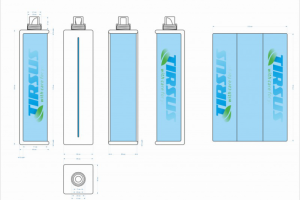 Макет с чертежом для этикетки бытовой химии