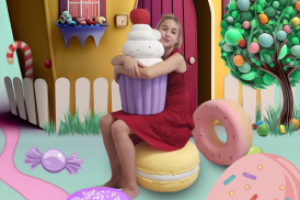 Разработка заднего фона для детской фотосессии