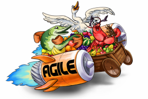 Иллюстрация Лебедь, Рак и Щука