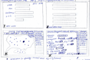 Эскизы от руки будущего портала АгроИнформРесурс (эскиз 1/2)