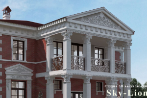 Визуализация фасада дома