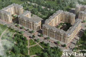 Визуализация ЖК с птичьего полета