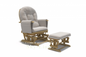3d моделирование и визуализация кресла-качалки