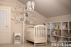 Визуализация мансарды