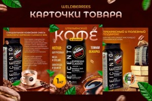 Дизайн карточек кофе