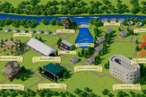 Мультяшный план для отеля