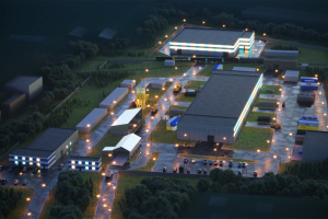 Стройбаза ночной вид