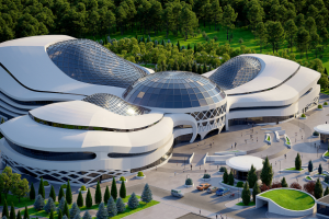 Визуализация оперного театра с прилегающей территорией.