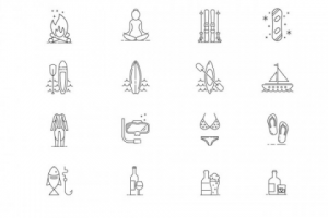 Разработка иконок для сайта кемпинга