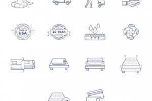 Разработка иконок для интернет магазина матрасов