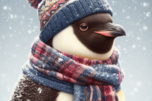 Пингвин в шапке