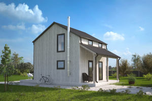 Эскизный проект дома в стиле барнхаус