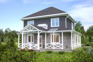 Фасад и веранда дома