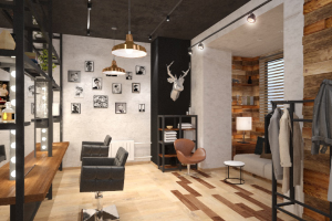 Дизайн интерьера барбершопа