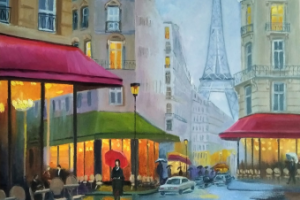 Картины с городским пейзажем: улицы, дома