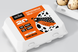 Этикетка для упаковки перепелиных яиц "Soligor"