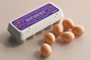 Этикетка для упаковки яиц "Брусянское"