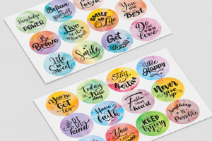 Дизайн мотивационных наклеек, 24 шт.