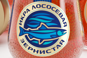 Этикетка для лососевой икры
