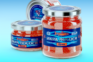 Этикетки для икры лосося