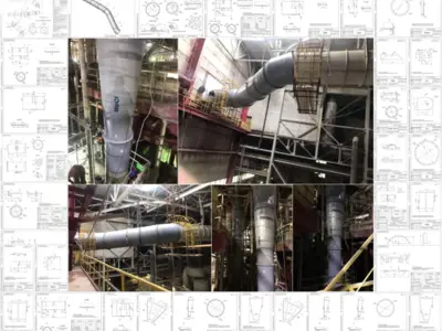Газоход удаления фторо-газов сложных удобрений