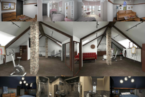 Дизайн интерьера ИЖД 3 этаж 3D 2021