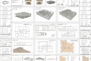 Каркасный дом 13.14х18.54м Приложение N3 Сборочная схема каркаса