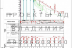 Продольный профиль по оси проезжей части временного проезда