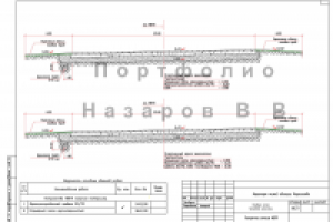Аэродром малой авиации с Караишево Поперечные профили ВПП