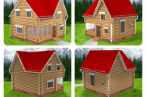3Д МАКЕТ ДОМА ИЗ БРУСА
