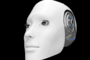 Голова женщины робота