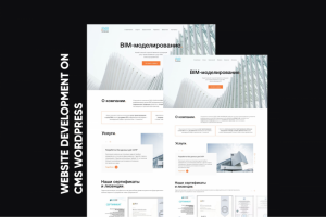 Сайт-визитка услуг BIM-моделирования на Wordpress
