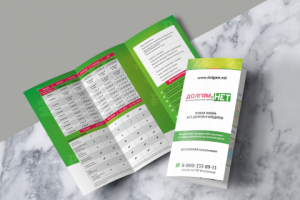 Буклет Евро с 2 сгибами