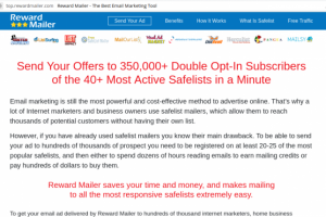 Сайт для заказа email-рассылок