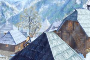 Зимняя деревня