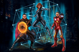 Принт на футболку Мстители