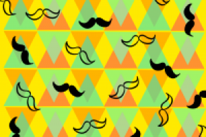 Принт Усы Черные