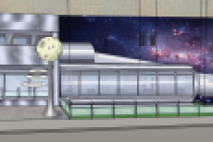 Оформление фасада магазина (Космос)