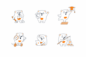 Стикер-медвежонок