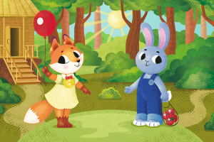 Лисенок и зайчонок