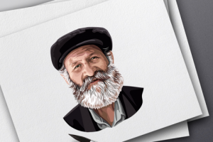 Портрет с фото(векторный)