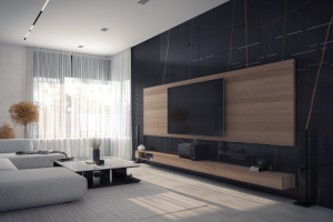 Визуализация интерьера гостиной