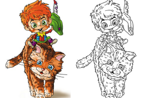 Эльф на коте